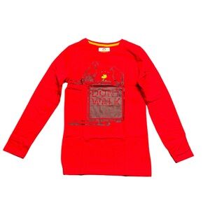 Appaman Peanuts Woodstock Graphic Tee Prize Red‎ Don't Walk Sign Boys 14 NWT